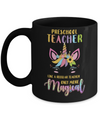 Preschool Teacher Cute Magical Unicorn Gift Mug Coffee Mug | Teecentury.com