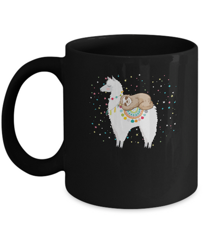 Funny Sloth Riding Llama Lover Mug Coffee Mug | Teecentury.com