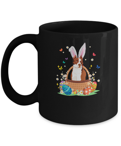 Pit bull Bunny Hat Rabbit Easter Eggs Mug Coffee Mug | Teecentury.com