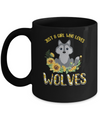 Just A Girl Who Loves Wolves And Sunflowers Mug Coffee Mug | Teecentury.com