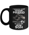 I Asked God For A Best Friend He Sent Me My Son Black Man Mug Coffee Mug | Teecentury.com