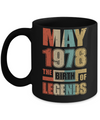 Vintage Retro May 1978 Birth Of Legends 44th Birthday Mug Coffee Mug | Teecentury.com