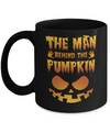 The Man Behind The Pumpkin Funny Pregnant Halloween Mug Coffee Mug | Teecentury.com