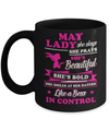 May Lady She Slays She Prays She's Beautiful She's Bold Mug Coffee Mug | Teecentury.com