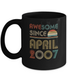 Awesome Since April 2007 Vintage 15th Birthday Gifts Mug Coffee Mug | Teecentury.com