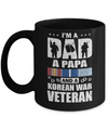 Dad A Papa And A Korean War Veteran Fathers Day Mug Coffee Mug | Teecentury.com