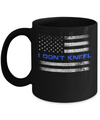 I Don't Kneel Thin Blue Line Patriotic Police Mug Coffee Mug | Teecentury.com