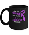 Alzheimer's Awareness Purple Not All Wounds Are Visible Mug Coffee Mug | Teecentury.com