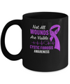 Cystic Fibrosis Awareness Purple Not All Wounds Are Visible Mug Coffee Mug | Teecentury.com