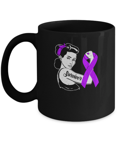 We Can Cure It Purple Alzheimer's Awareness Survivor Mug Coffee Mug | Teecentury.com