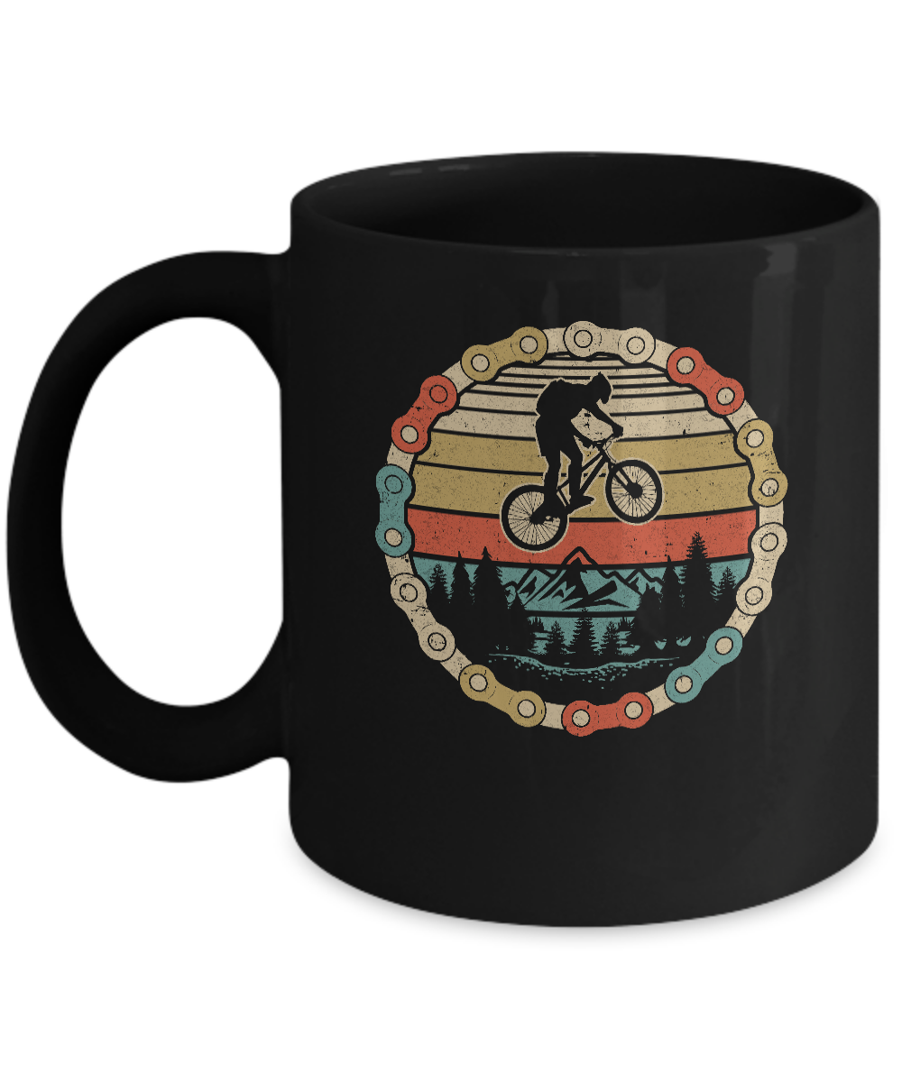 Vintage Retro Biking MTB Mountain Bike Mug Coffee Mug | Teecentury.com