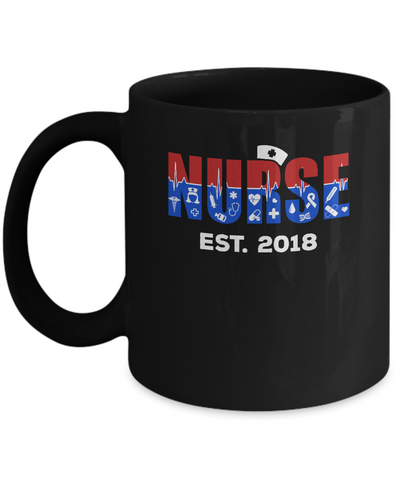 Nurses Est 2018 Graduation Mug Coffee Mug | Teecentury.com