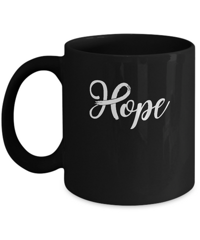 Lung Cancer Awareness White Ribbon Hope Mug Coffee Mug | Teecentury.com