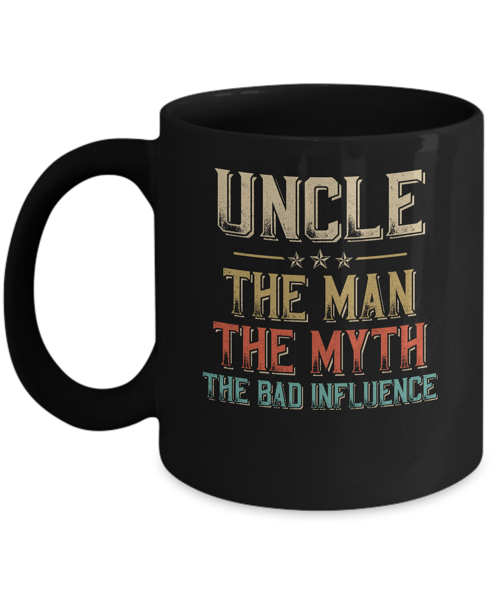 Vintage Uncle The Man The Myth The Bad Influence Mug Coffee Mug | Teecentury.com