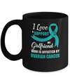 Ovarian Cancer Awareness Support Teal Girlfriend Boyfriend Mug Coffee Mug | Teecentury.com