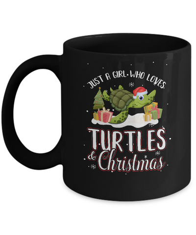 Just A Girl Who Loves Turtles And Christmas Mug Coffee Mug | Teecentury.com