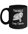 Football Survivor Tackle Clear Lung Cancer Awareness Mug Coffee Mug | Teecentury.com