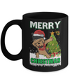 Cute Yorkshire Terrier Claus Merry Christmas Ugly Sweater Mug Coffee Mug | Teecentury.com