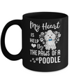 My Heart Is Held By The Paws Of A Poodle Lover Mug Coffee Mug | Teecentury.com