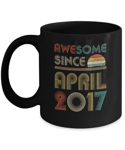 Awesome Since April 2017 Vintage 5th Birthday Gifts Mug Coffee Mug | Teecentury.com