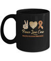 Peace Love Cure Multiple Sclerosis Mug Coffee Mug | Teecentury.com