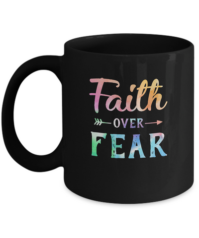 Faith Over Fear Christian Gift For Women Mug Coffee Mug | Teecentury.com