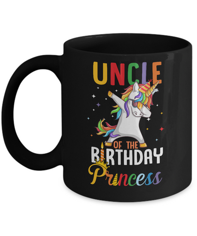 Uncle Of The Birthday Girl Dabbing Unicorn Party Mug Coffee Mug | Teecentury.com
