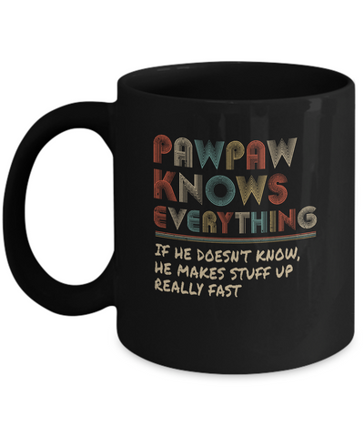 PawPaw Know Everything Vintage PawPaw Father's Day Gift Mug Coffee Mug | Teecentury.com