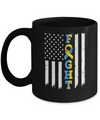 Down Syndrome Awareness American Flag Distressed Mug Coffee Mug | Teecentury.com