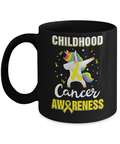 Childhood Cancer Awareness Cute Unicorn Warrior Mug Coffee Mug | Teecentury.com