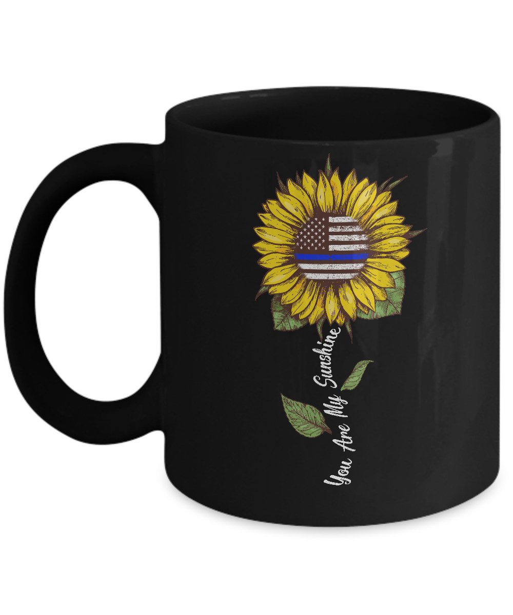 You Are My Sunshine Sunflower Female Police Officer Mug Coffee Mug | Teecentury.com