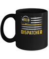 Vintage Thin Gold Line 911 Dispatcher USA Flag Mug Coffee Mug | Teecentury.com