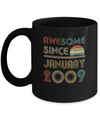 Awesome Since January 2009 Vintage 13th Birthday Gifts Mug Coffee Mug | Teecentury.com