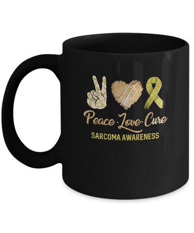 Peace Love Cure Sarcoma Awareness Mug Coffee Mug | Teecentury.com
