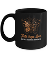 Faith Hope Love Orange Butterfly Multiple Sclerosis Awareness Mug Coffee Mug | Teecentury.com