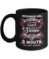 November Girl Hated By Many Loved By Plenty Heart On Her Sleeve Mug Coffee Mug | Teecentury.com