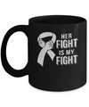 Her Fight Is My Fight Lung Cancer Clear Awareness Mug Coffee Mug | Teecentury.com