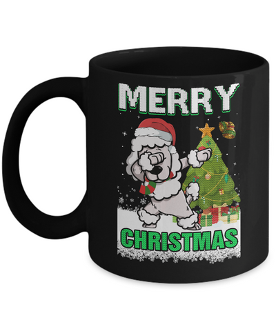 Cute Poodle Claus Merry Christmas Ugly Sweater Mug Coffee Mug | Teecentury.com