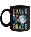 Diving Into 5th Grade Back To School Shark Mug Coffee Mug | Teecentury.com