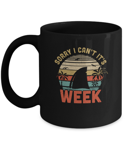 Vintage Sorry I Can't For Shark Lover Mug Coffee Mug | Teecentury.com