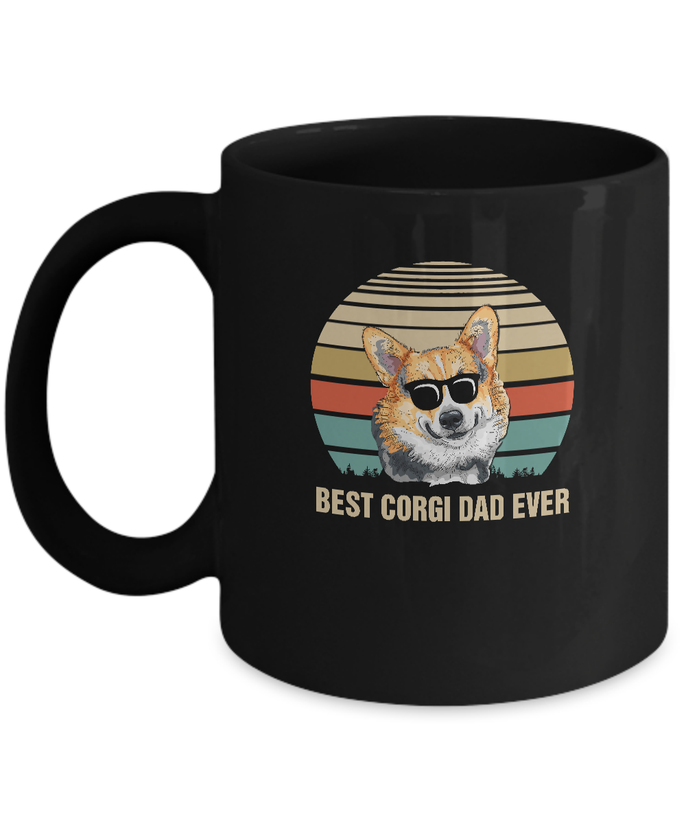 Vintage Corgi Dad Gifts Best Corgi Dad Ever Mug Coffee Mug | Teecentury.com