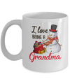 I Love Being A Grandma Snowman Gift For Christmas Day Mug Coffee Mug | Teecentury.com