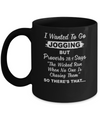 I Wanted To Go Jogging But Proverbs 28:1 Mug Coffee Mug | Teecentury.com