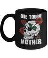 One Tough Mother Skull Rose Mug Coffee Mug | Teecentury.com