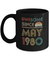 Awesome Since May 1980 Vintage 42th Birthday Gifts Mug Coffee Mug | Teecentury.com