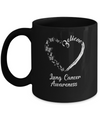 Butterfly Believe Lung Cancer Awareness Ribbon Gifts Mug Coffee Mug | Teecentury.com