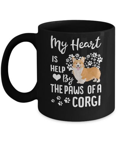 My Heart Is Held By The Paws Of A Corgi Lover Mug Coffee Mug | Teecentury.com