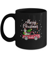 Husky Rides Red Truck Christmas Pajama Mug Coffee Mug | Teecentury.com