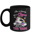 She Is Beauty She Is Grace She Can Stab In The Face Mug Coffee Mug | Teecentury.com