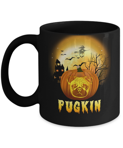 Halloween Pugkin Funny Pumpkin Pug Mug Coffee Mug | Teecentury.com